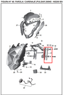 SOPORTE FAROLA PULSAR 200 NS ORIGINAL - Mundimotos