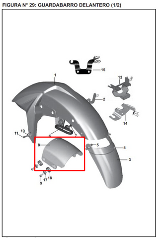 SOPORTE GUARDA. FR PULSAR 200 NS ORIGINAL - Mundimotos