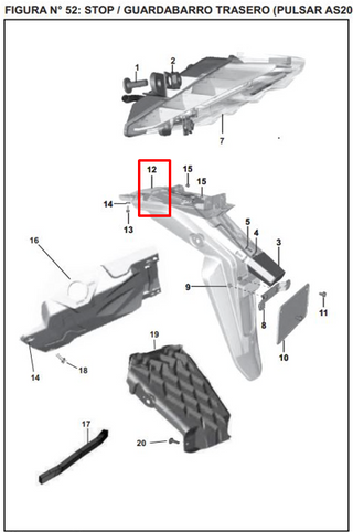 GUARDABARRO RR AS200 ORIGINAL - Mundimotos