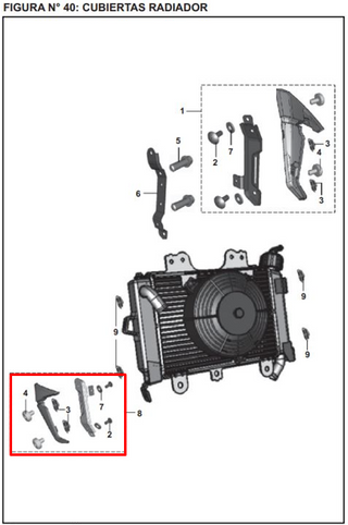 PROTECTOR RADIADOR LH AS200 ORIGINAL - Mundimotos