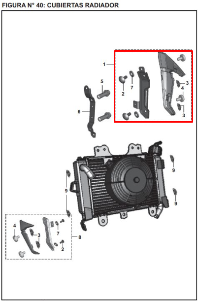 PROTECTOR RADIADOR RH NS 200 ORIGINAL - Mundimotos