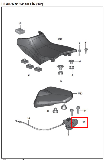 PLATINO SILLIN NS 200 ORIGINAL - Mundimotos