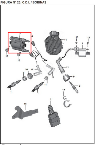 BOBINA LH PULSAR AS200 ORIGINAL - Mundimotos