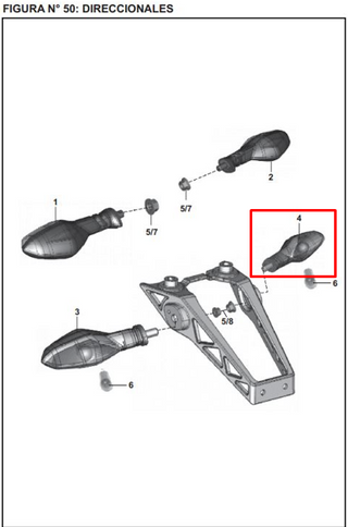 Direccional RR/RH PULSAR 200 NS ORIGINAL - Mundimotos