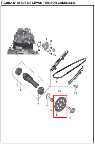 PINON 14T ARBOL 200 NS ORIGINAL - Mundimotos