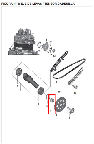BUJE EJE LEVAS PULSAR 200 NS ORIGINAL - Mundimotos