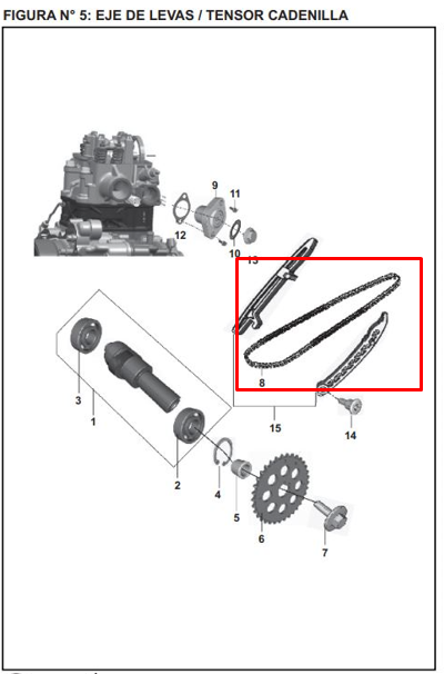 CADENILLA SCR 3X4 94L 200 NS ORIGINAL - Mundimotos