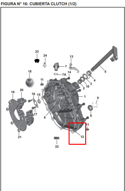 EMPAQUE CLUTCH 200 NS/DK200 ORIGINAL - Mundimotos