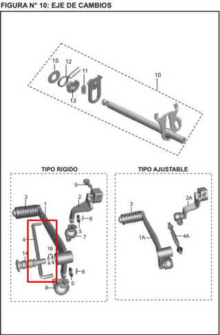 EJE PEDAL CAMBIOS PULSAR200 NS F.I ORIGINAL - Mundimotos