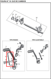 VARILLA PEDAL CAMBIOS 200 NS ORIGINAL - Mundimotos