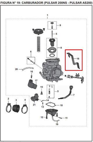 LEVA CHOCK 200 NS ORIGINAL - Mundimotos
