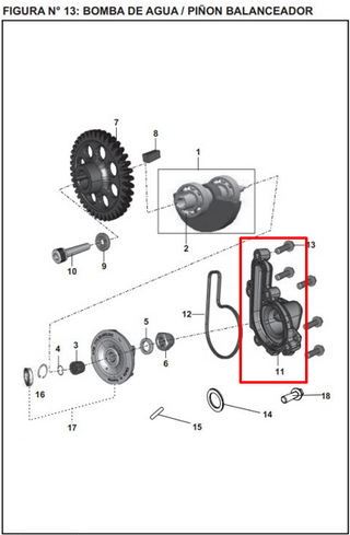 TAPA BOMBA AGUA PULSAR 200 NS ORIGINAL - Mundimotos