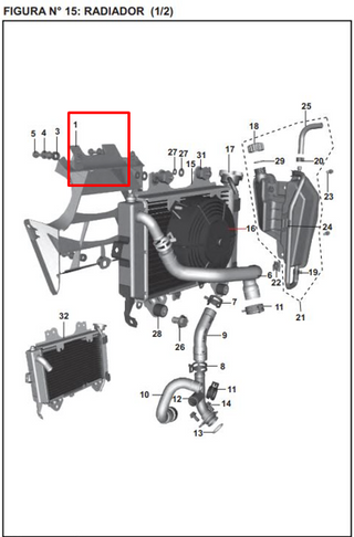CUBIERTA RADIADOR 200 NS ORIGINAL - Mundimotos