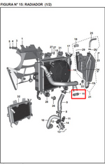 Cargar imagen en el visor de galería, ABRAZADERA RADIADOR NS 200MN ORIGINAL - Mundimotos