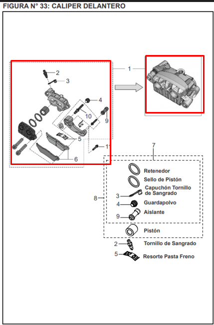 CALIPER XCD 125 /DISCOVER 125 ST ORIGINAL - Mundimotos