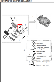 PIN CALIPER DISC125+/PULSAR 135/XCD ORIGINAL - Mundimotos