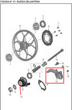 Cargar imagen en el visor de galería, PROTECTOR DISCO FRENO DIS125FD ORIGINAL - Mundimotos