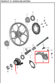 PROTECTOR DISCO FRENO DIS125FD ORIGINAL - Mundimotos
