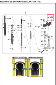 TORNILLO ESPIGA 200NS ORIGINAL - Mundimotos
