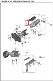 PIN REPOSAPIE FR DISCOV150ST ORIGINAL - Mundimotos