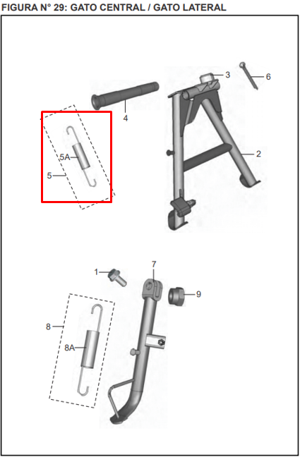 RESORTE GATO CENTRAL DISCOVER 125 ST ORIGINAL - Mundimotos