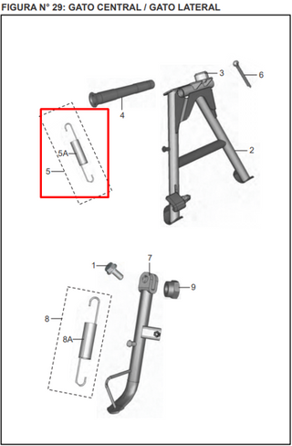 RESORTE GATO CENTRAL DISCOVER 125 ST ORIGINAL - Mundimotos