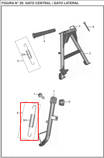 RESORTRE GATO LAT DISCOVER 125 ST ORIGINAL - Mundimotos