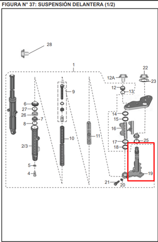 ESPIGA CENTRAL DISC125ST ORIGINAL - Mundimotos