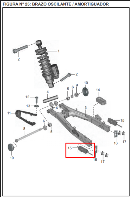 TENSOR CADENA RH/LH DIS125ST ORIGINAL - Mundimotos