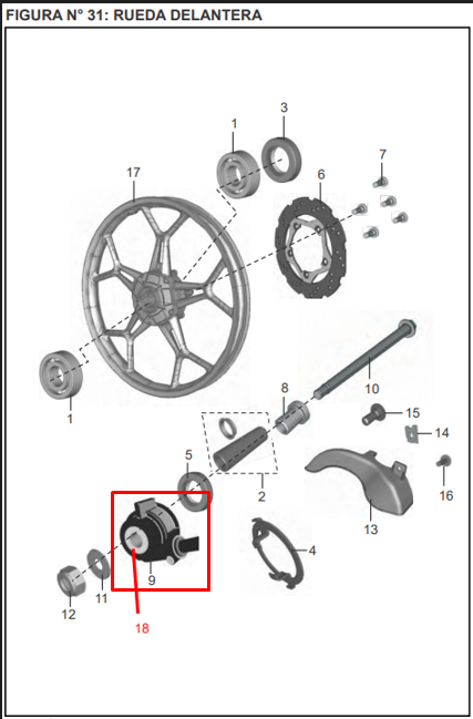 CAJA PINON Velocimetro DISC125+ ORIGINAL - Mundimotos