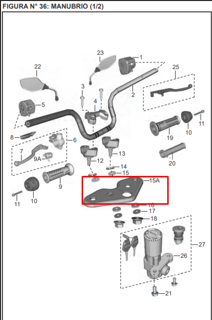 CABEZA ESPIGA DIS125ST ORIGINAL - Mundimotos