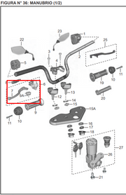 SOPORTE Y MANIGUETA LH DISCOVER 100 M/125ST ORIGINAL - Mundimotos