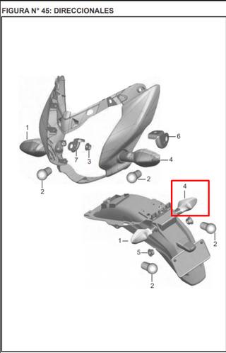 Direccional RR/RH DISCOVER 125 ST ORIGINAL - Mundimotos