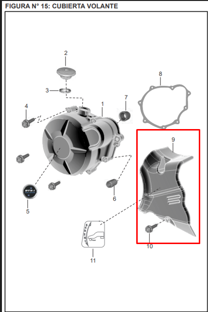 TAPA PINON SALIDA DISCOVER 125 ST ORIGINAL - Mundimotos