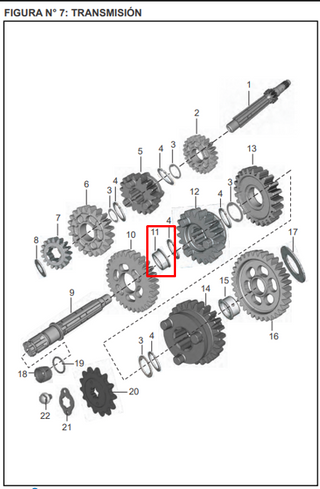 BUJE CAJA PINON 2DA PULSAR 135/DISC ORIGINAL - Mundimotos