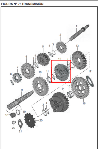 PINON ES 5TA 20T PULSAR 135/DIS125F ORIGINAL - Mundimotos