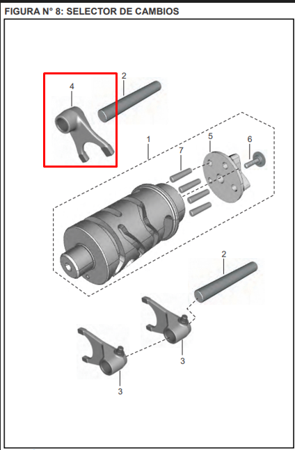 GARRA CENTRAL 2 PIN PUL135/DISC125 ORIGINAL - Mundimotos