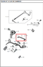 VARILLA PEDAL CAMB. DIS125ST ORIGINAL - Mundimotos