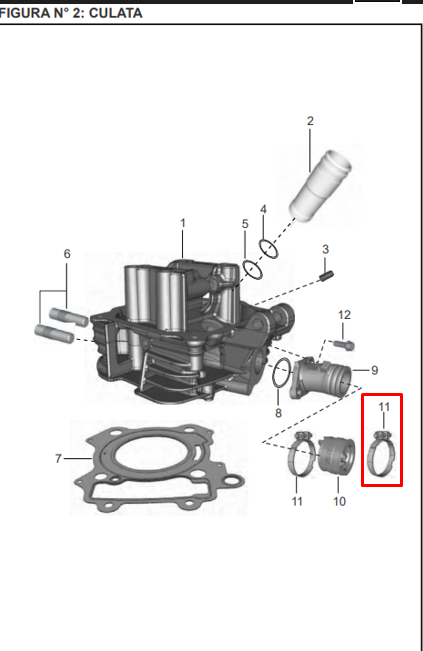CAUCHO SOPORTE CARBURADOR. DIS125ST ORIGINAL - Mundimotos
