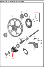 Load image into Gallery viewer, TORNILLO DISCO FRENO XCD 125  ORIGINAL - Mundimotos