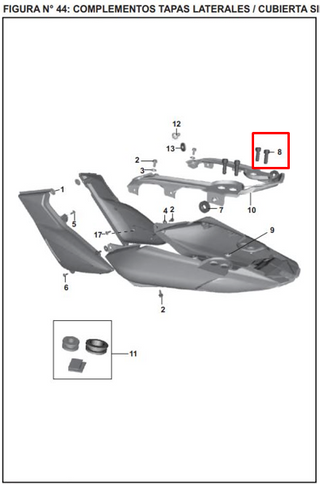 TORNILLO HLL 08X27 SOP POSA DISC12 ORIGINAL - Mundimotos