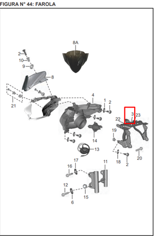 SOPORTE CARENAJE DISCOVER 125 ST ORIGINAL - Mundimotos