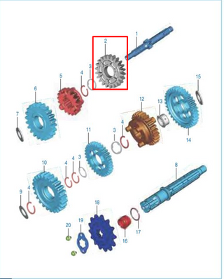 PINON EP 4TA 22T PLATINO 110/DISCOVER 100M ORIGINAL - Mundimotos