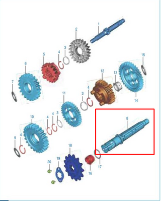 EJE SALIDA BM 150 ORIGINAL - Mundimotos