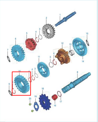 PINON ES 2DA 26T BM100/150/DS100 ORIGINAL - Mundimotos