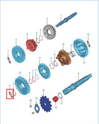 PINON ES 4TA 20T DISCOVER 100 M/PLATINO 110 ORIGINAL - Mundimotos