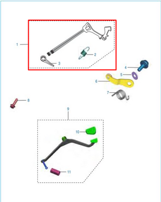 EJE CAMBIOS M100/BM 150/DISCOVER 100 ORIGINAL - Mundimotos