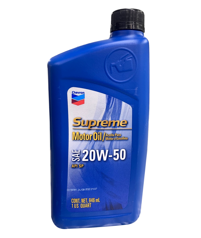 Aceite chevron supreme 20W50 original - Genuine parts - Mundimotos