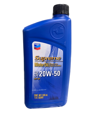 Aceite chevron supreme 20W50 original - Genuine parts - Mundimotos