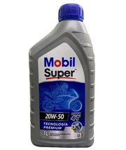 Aceite mobil super+4T 20W50 mineral original - Genuine parts - Mundimotos